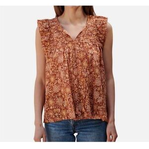 Sundry Sienna Floral Flutter Sleeve Blouse